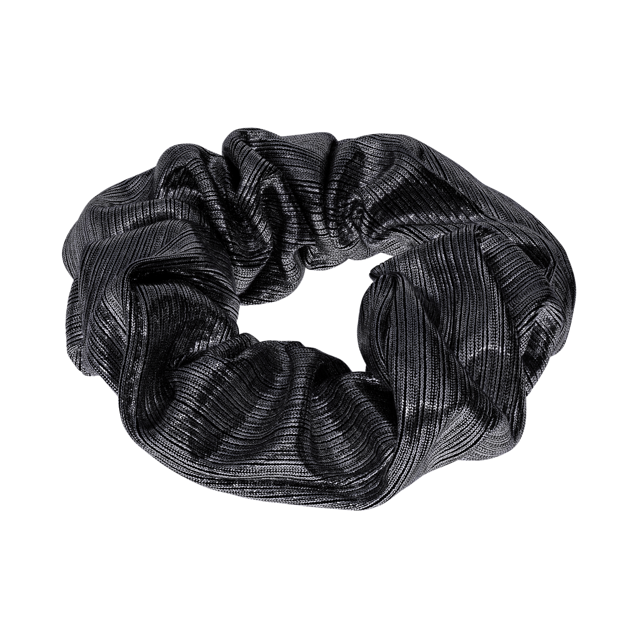 Zilverkleurige glitter scrunchie