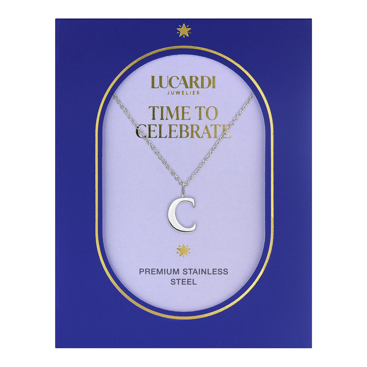 Stalen ketting letter C