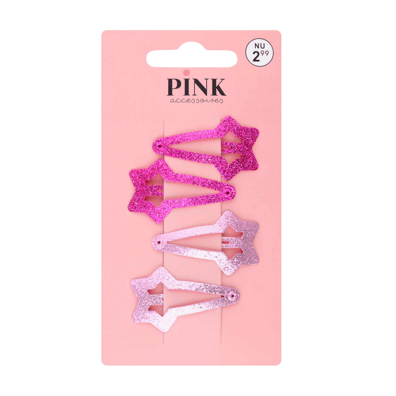 Roze haarspelden met ster