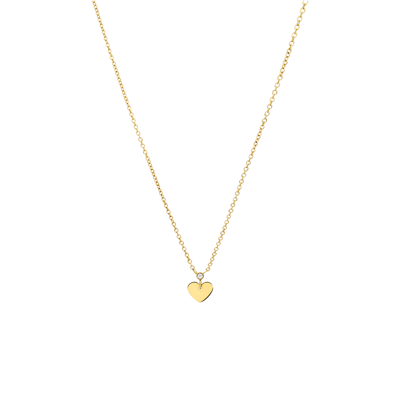 Myla stalen goldplated ketting met hart voor dames