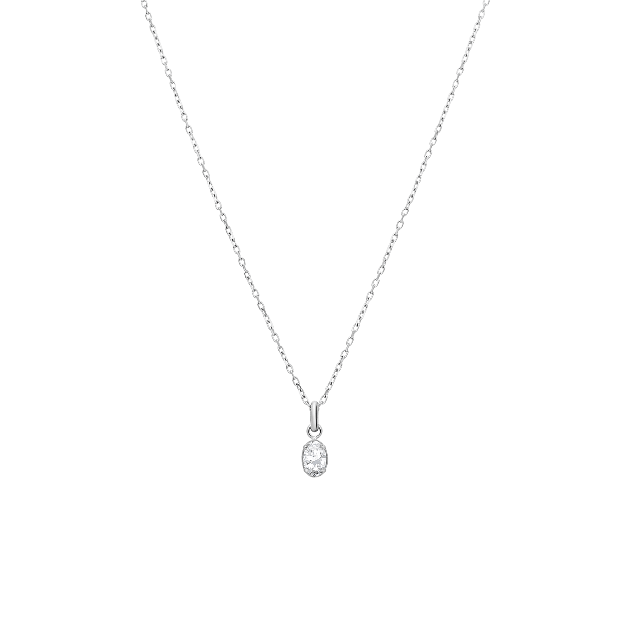 Myla stainless steel ketting met zirkonia voor dames
