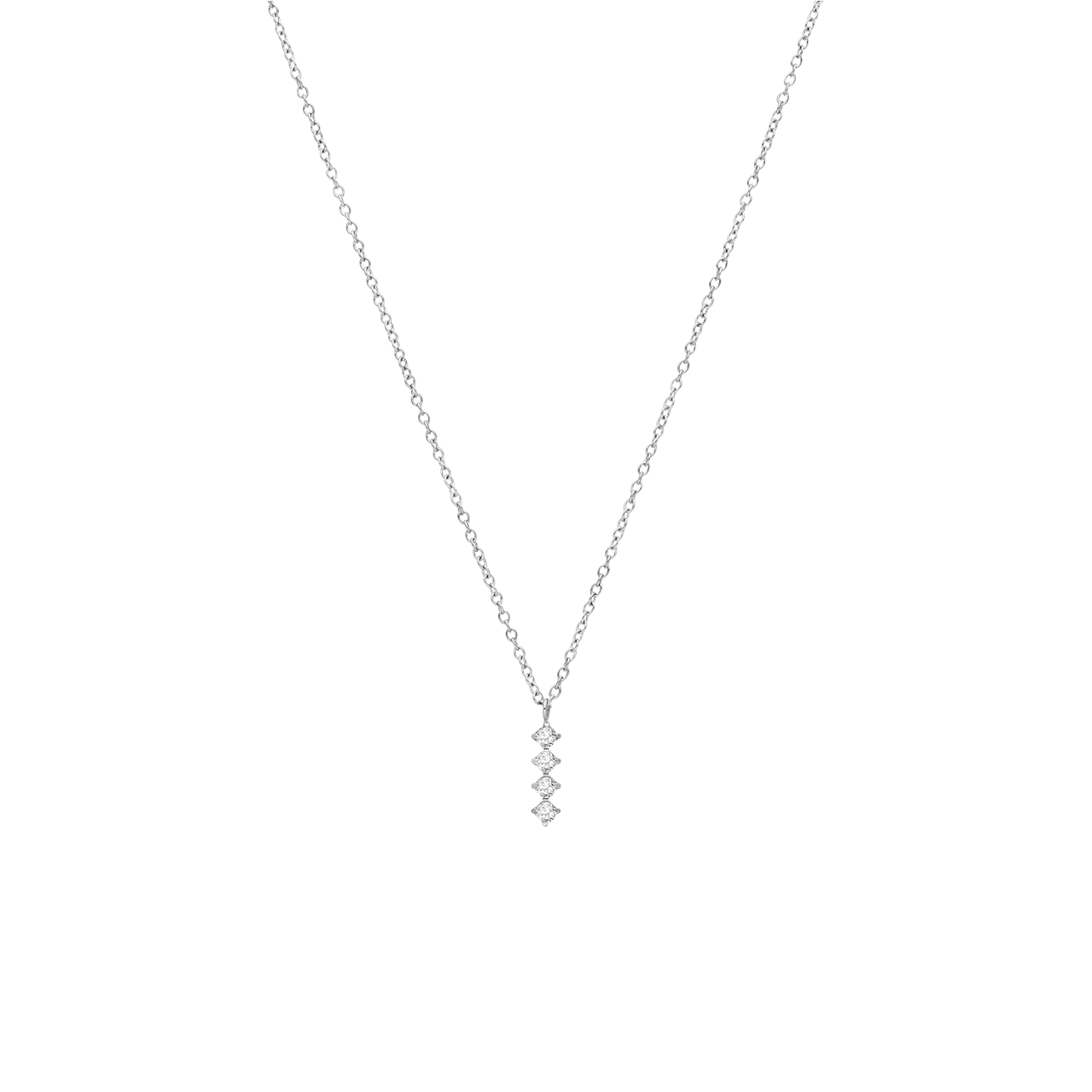 Myla stainless steel ketting met zirkonia voor dames