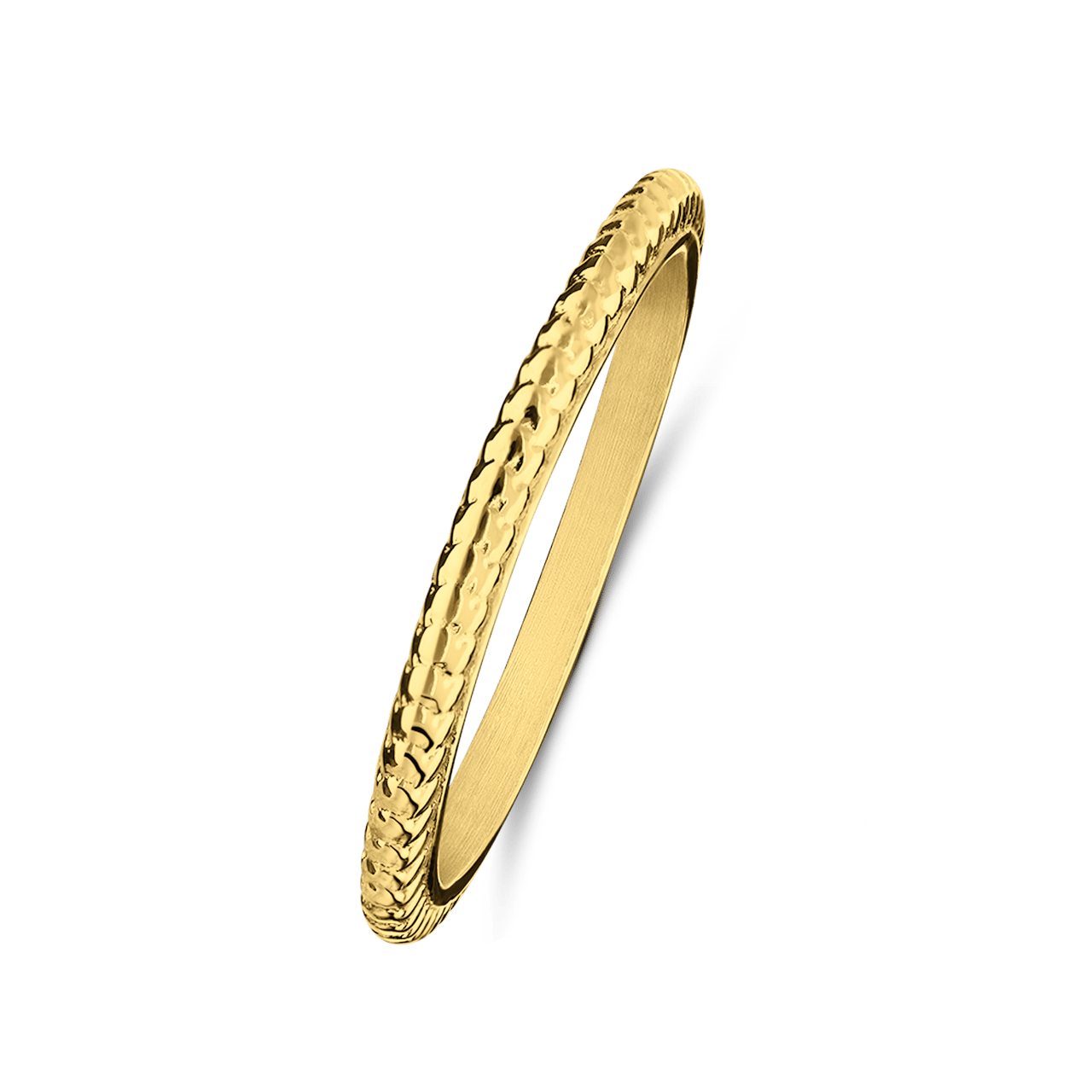 Ring aus Edelstahl, vergoldet, Kugeln