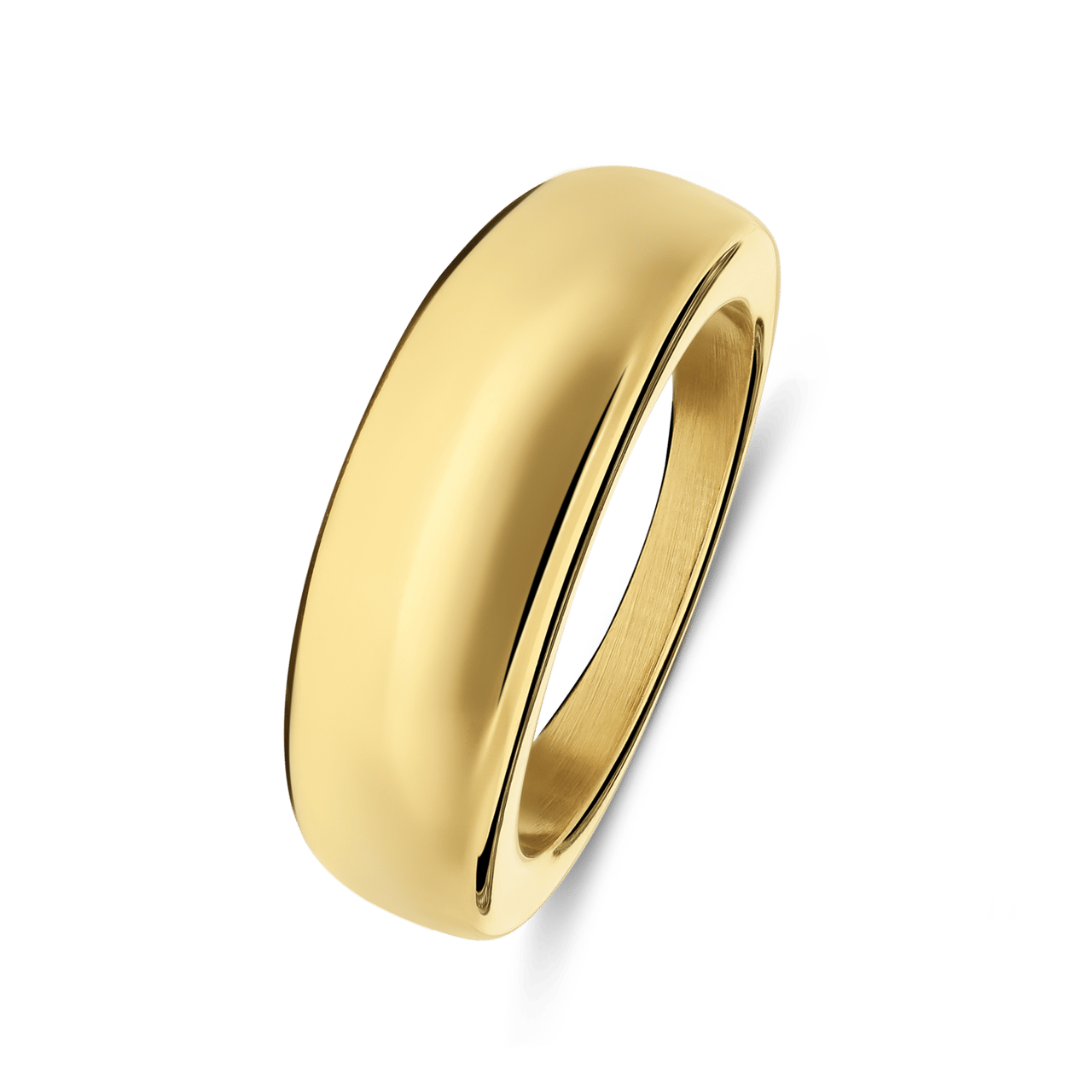 Ring aus Edelstahl, vergoldet