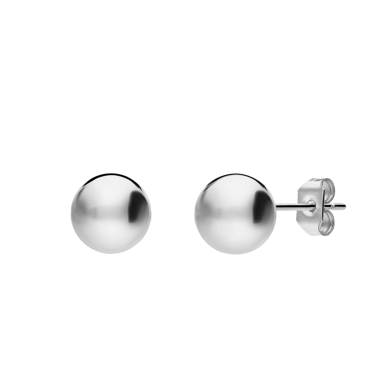 Edelstahlohrringe, Kugel, 8mm
