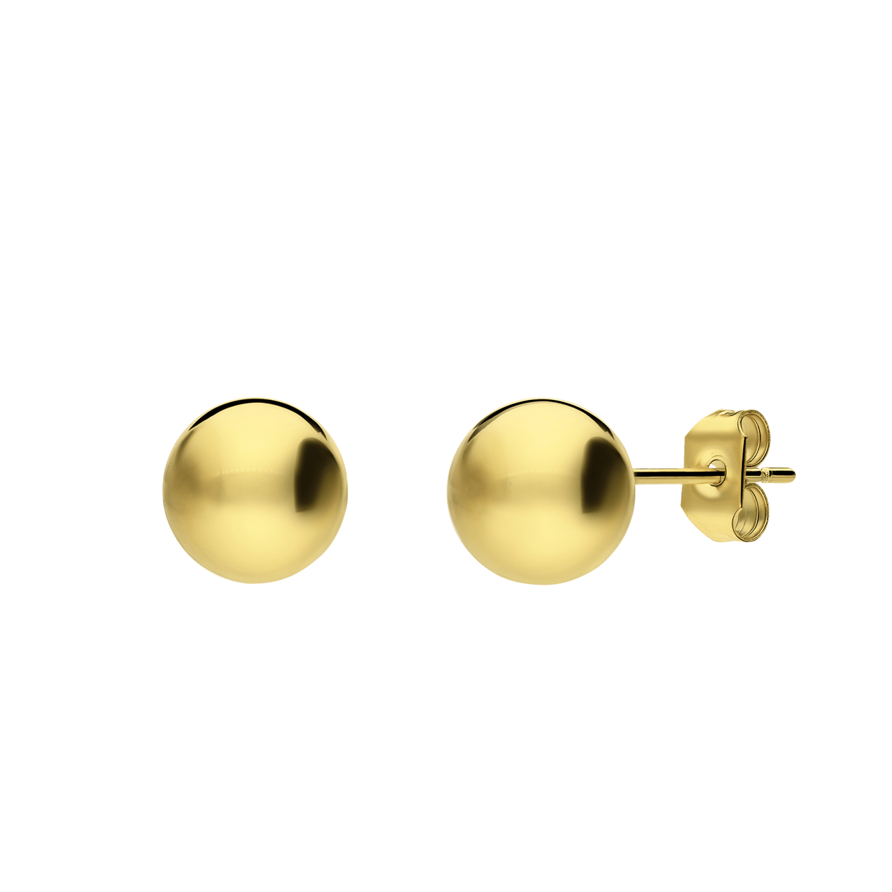 Stalen goldplated oorknoppen voor dames