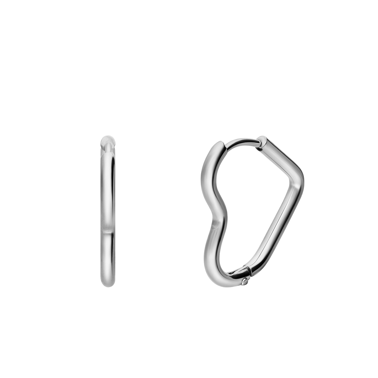 Stainless steel oorringen hart voor dames