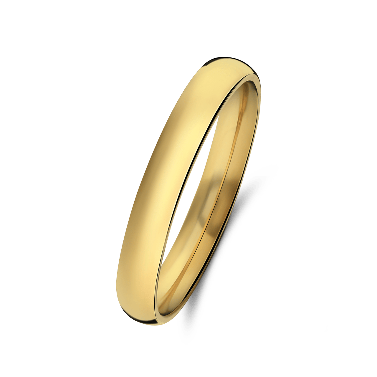 Stainless steel goldplated ring voor dames