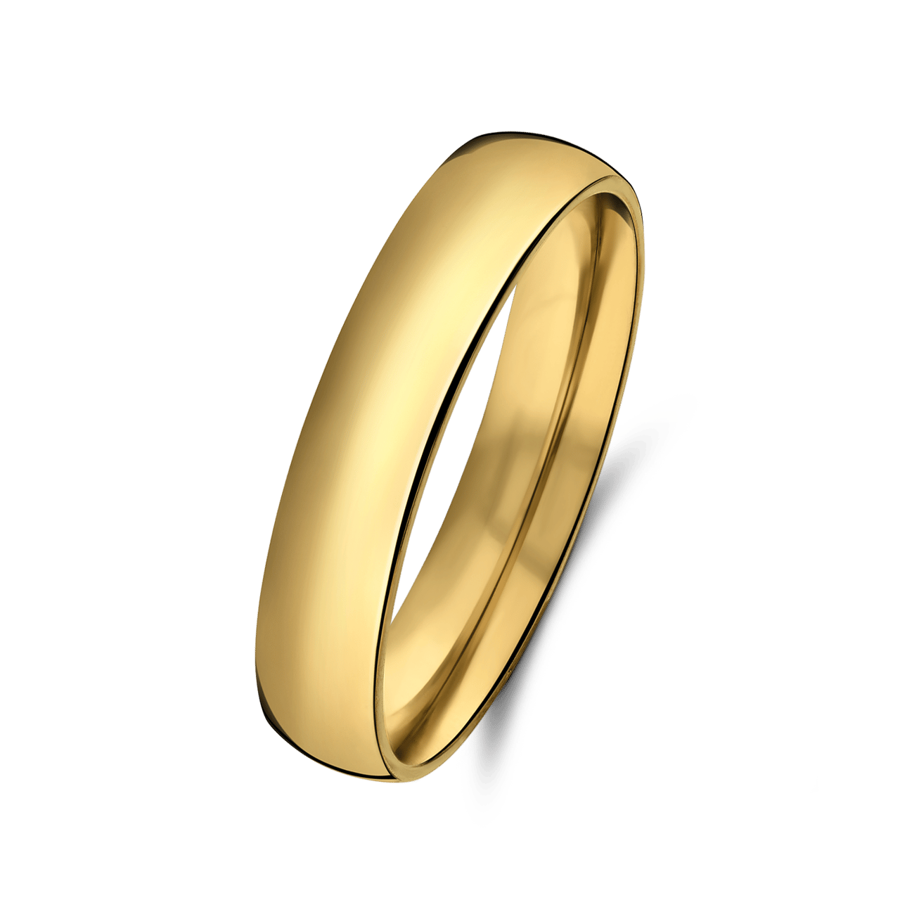 Stainless steel goldplated ring voor dames