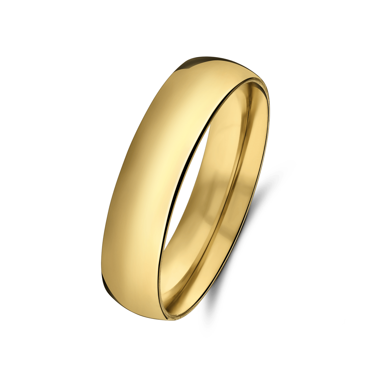 Stainless steel goldplated ring 5mm