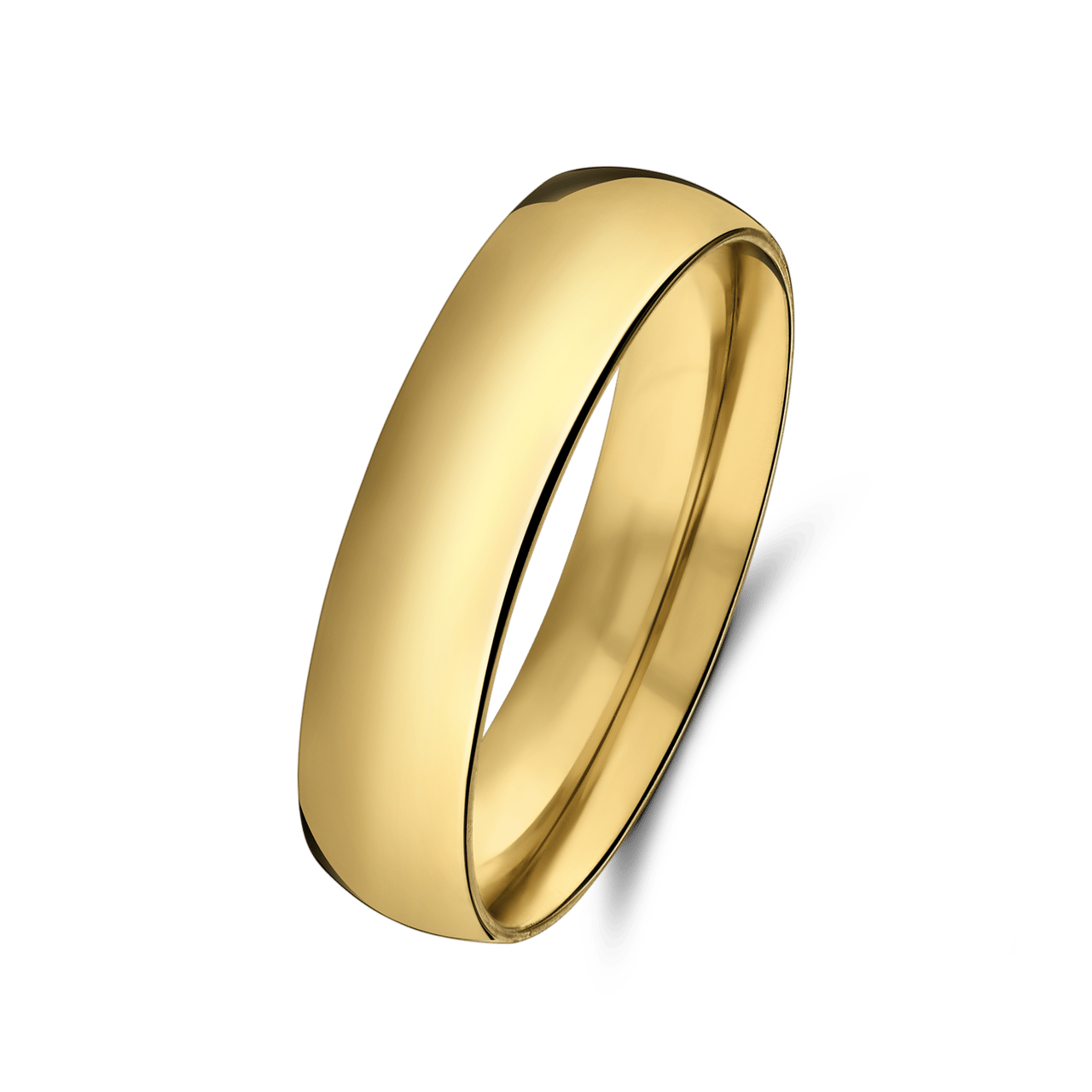 Vergoldeter Ring aus Edelstahl, 5mm