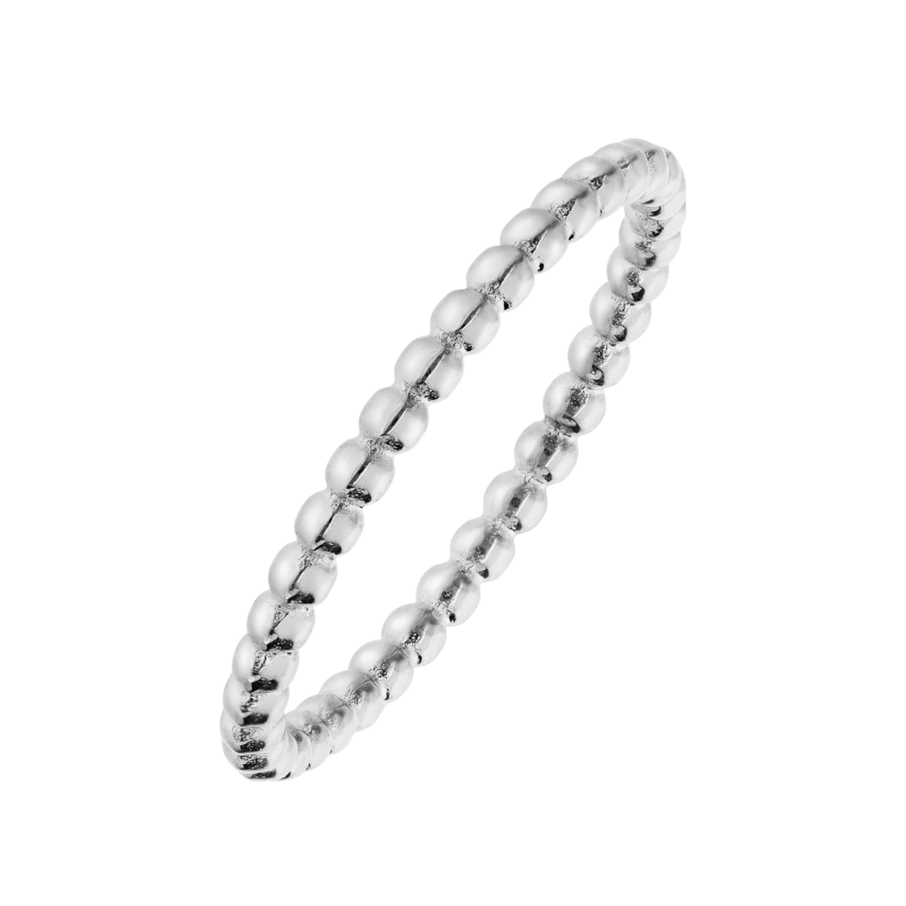 Ring aus Edelstahl, Kugeln, 2mm