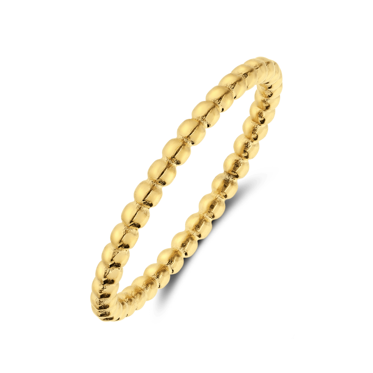Stainless steel goldplated ring bolletje 2,5mm