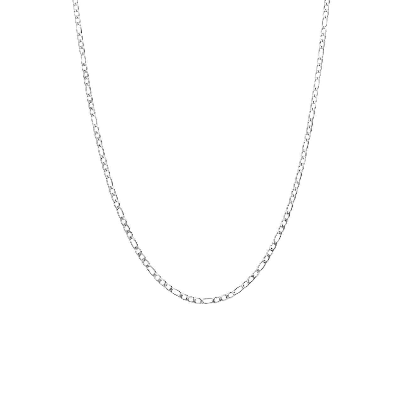 Halskette mit Figaroglied aus Edelstahl, 2 mm