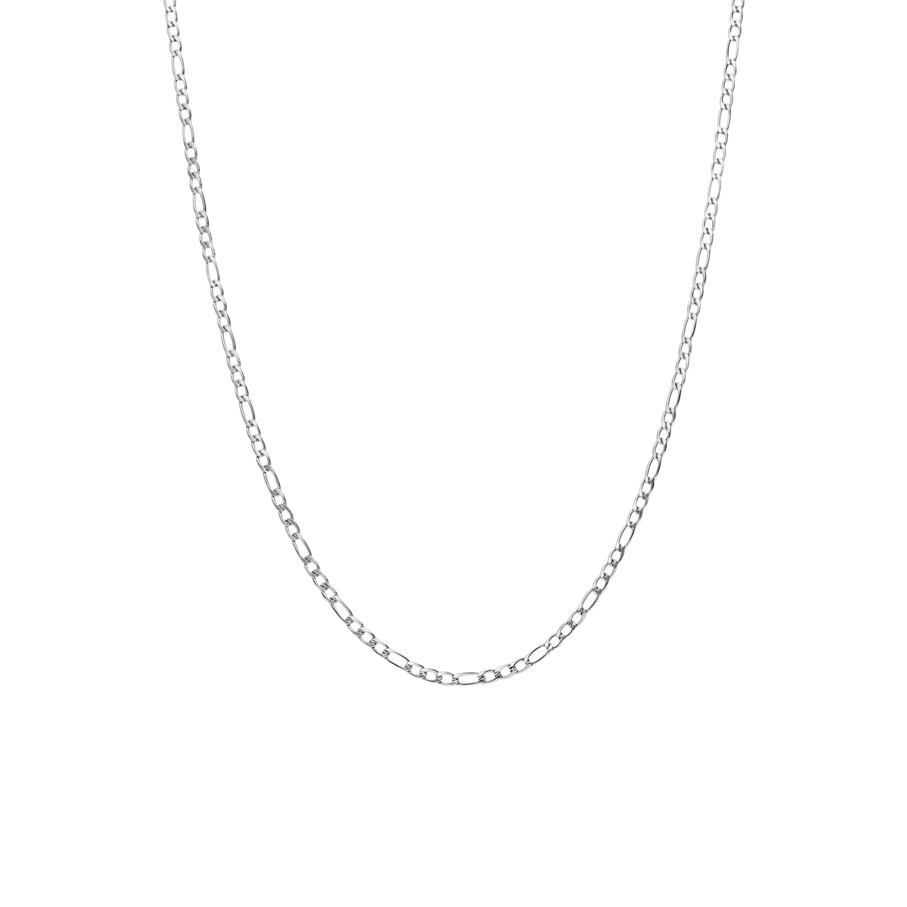 Stainless steel figaro ketting unisex 2mm breed