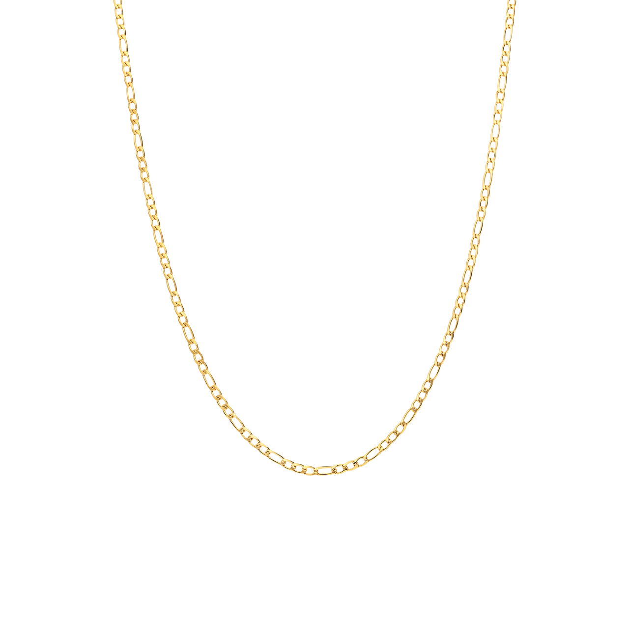 Edelstahl goldbeschichtete Figaro-Kette Unisex 2 mm breit