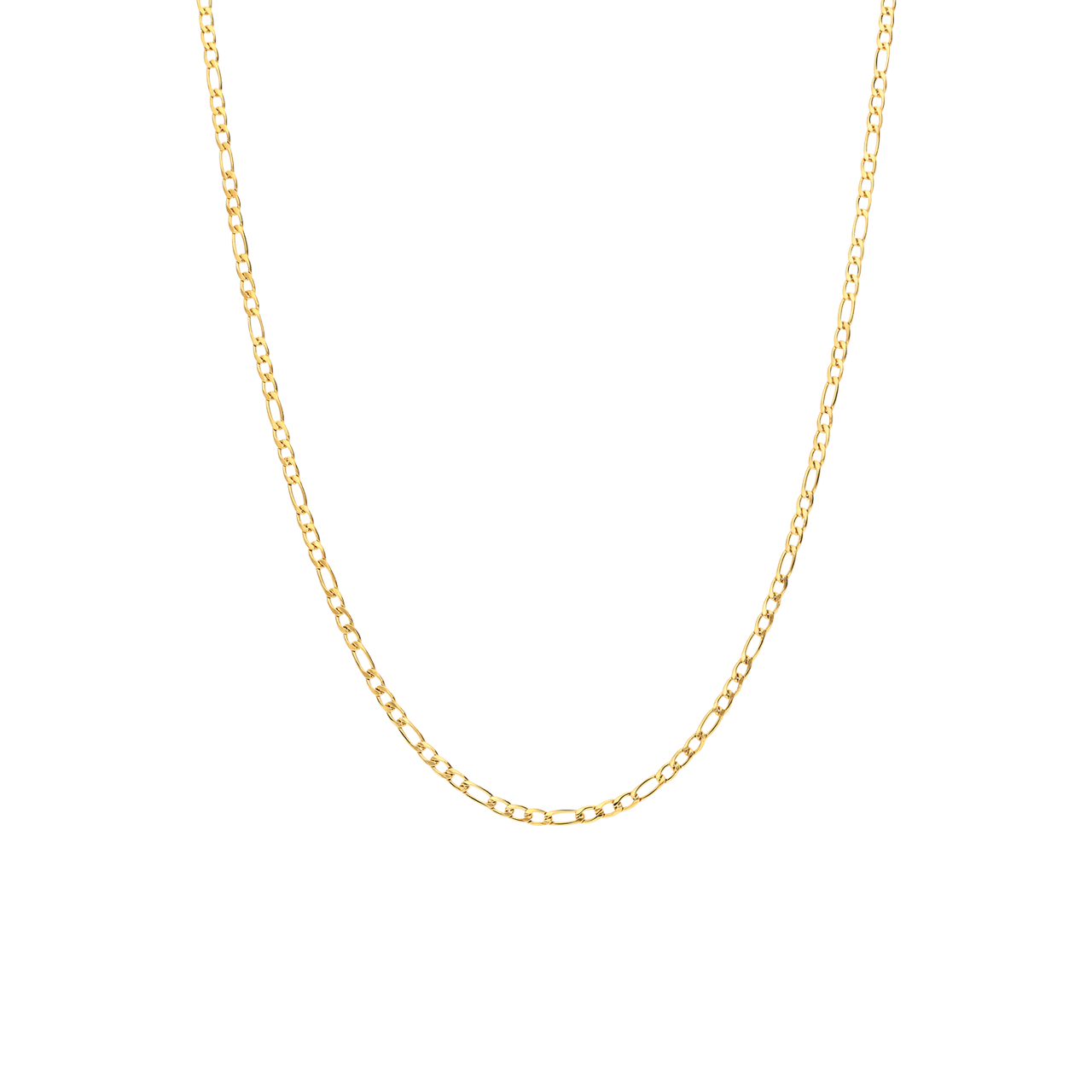 Stalen goldplated ketting figaro 2mm