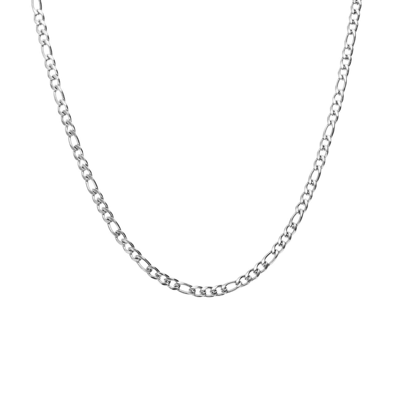 Stainless steel figaro ketting unisex 4mm breed