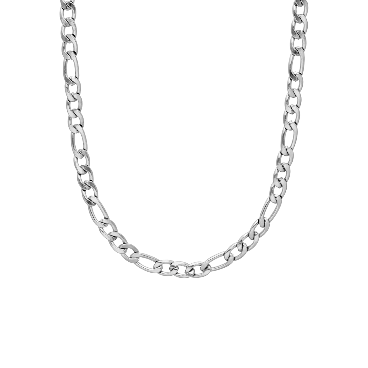 Stainless steel figaro ketting unisex 5mm breed