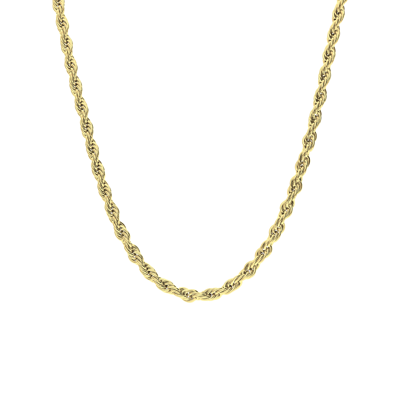 Stainless steel goldplated schakelketting 3mm voor dames
