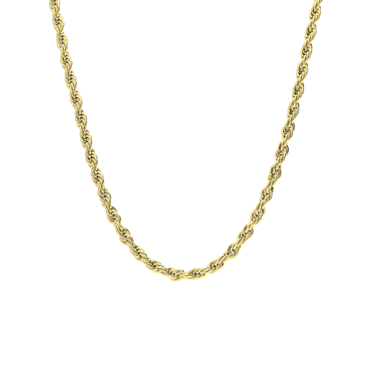 Stainless steel goldplated schakelketting 4mm voor dames