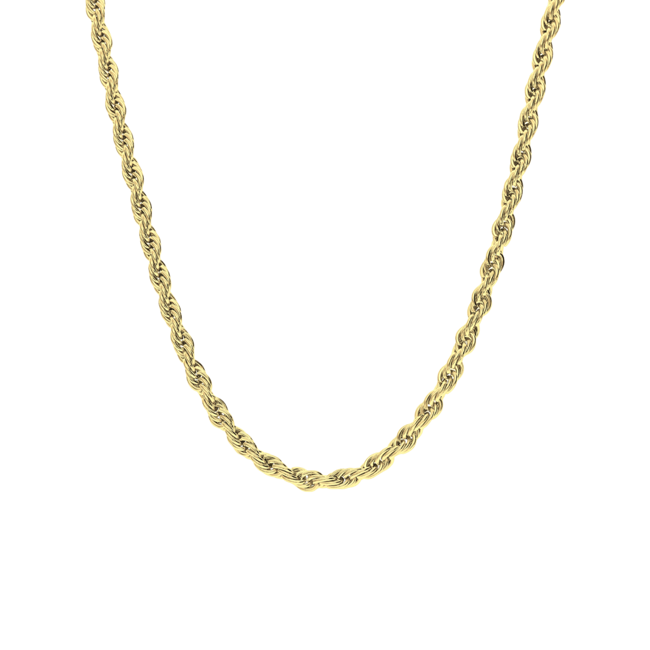 Stalen goldplated schakelketting 4mm voor dames