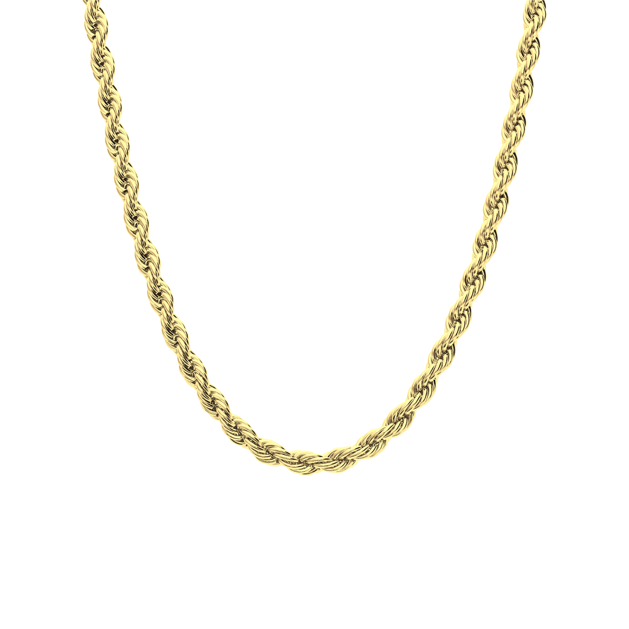 Stainless steel goldplated schakelketting 5mm voor dames