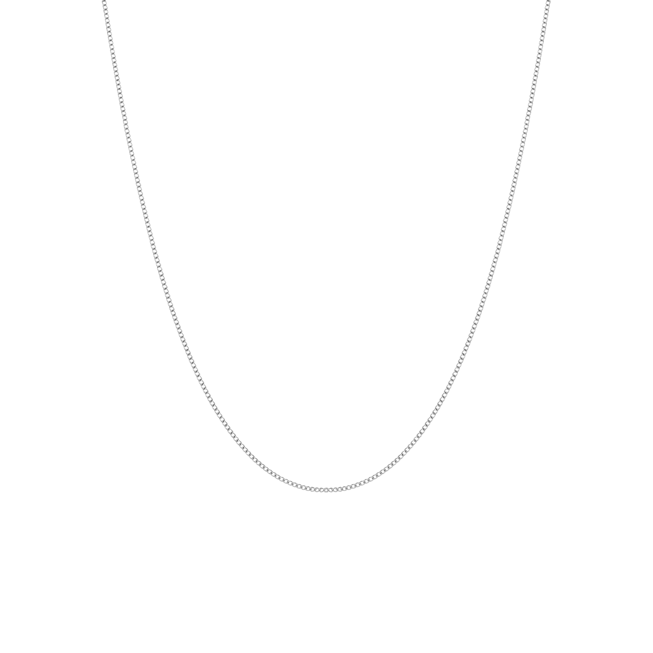 Halskette mit Gourmetglied aus Edelstahl, 1 mm