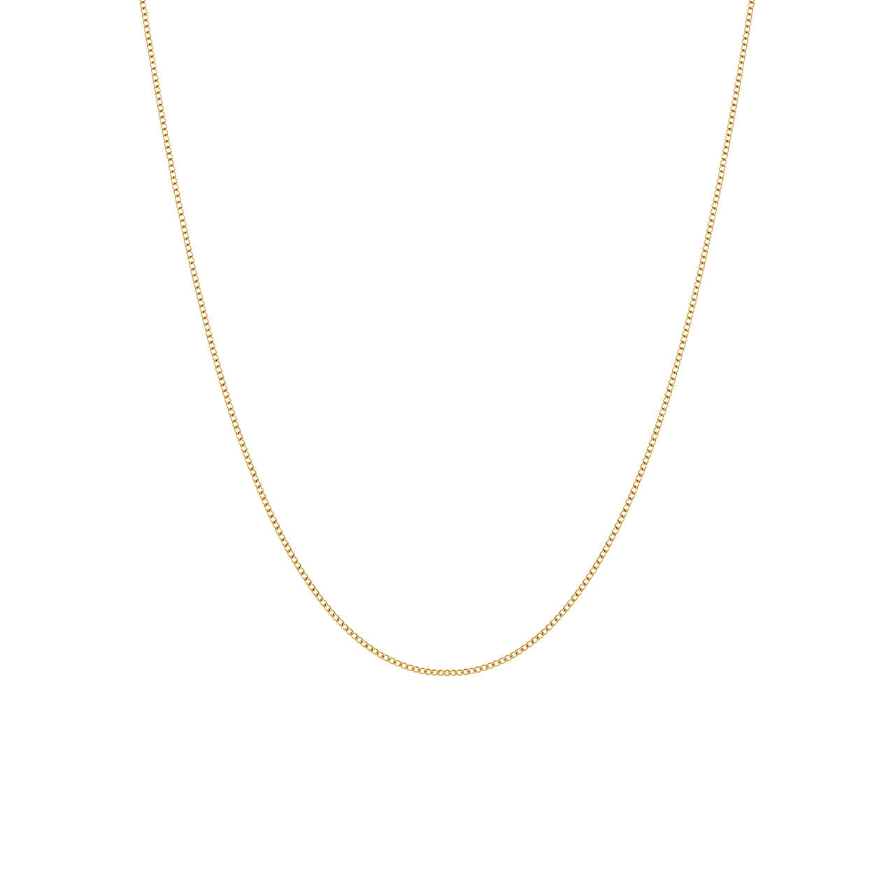Stalen goldplated ketting gourmet 1mm