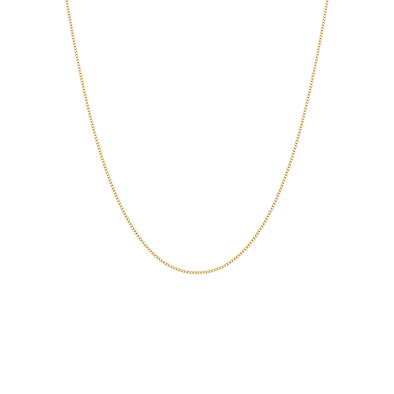 Stalen goldplated schakelketting 1mm voor dames