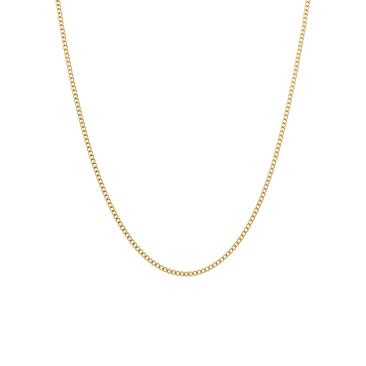 Stainless steel goldplated schakelketting 2mm voor dames