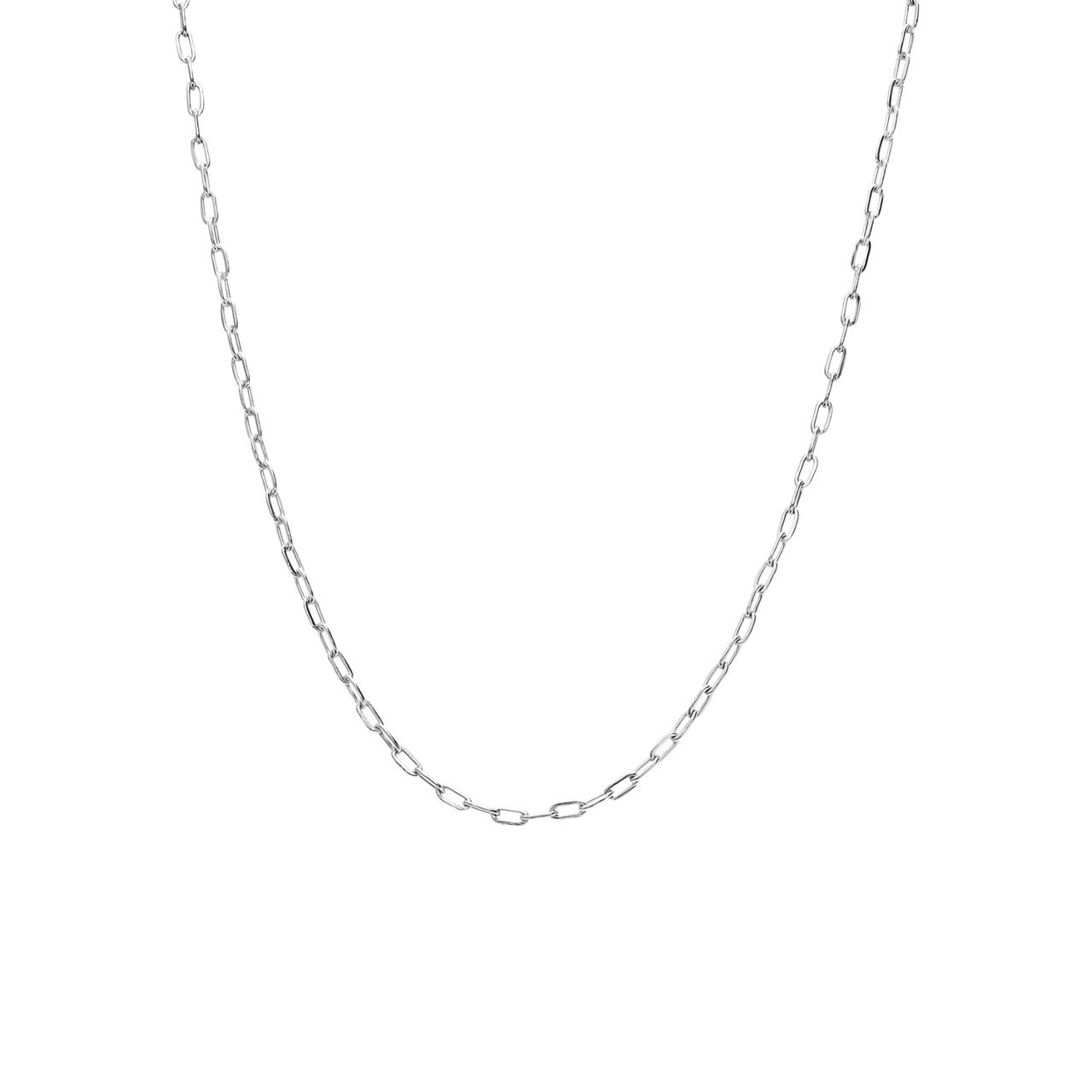 Halskette mit Closed forever-Glied aus Edelstahl, 2 mm