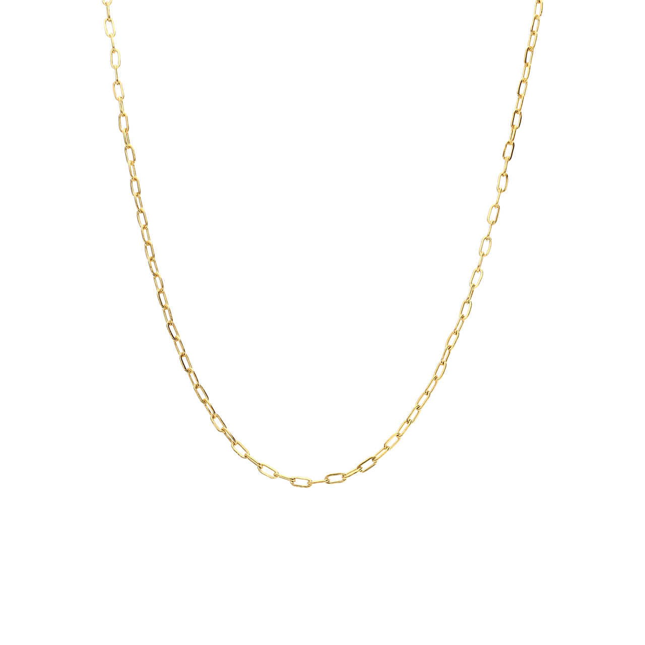 Halskette aus Edelstahl, vergoldet, mit Closed forever-Glied, 2 mm