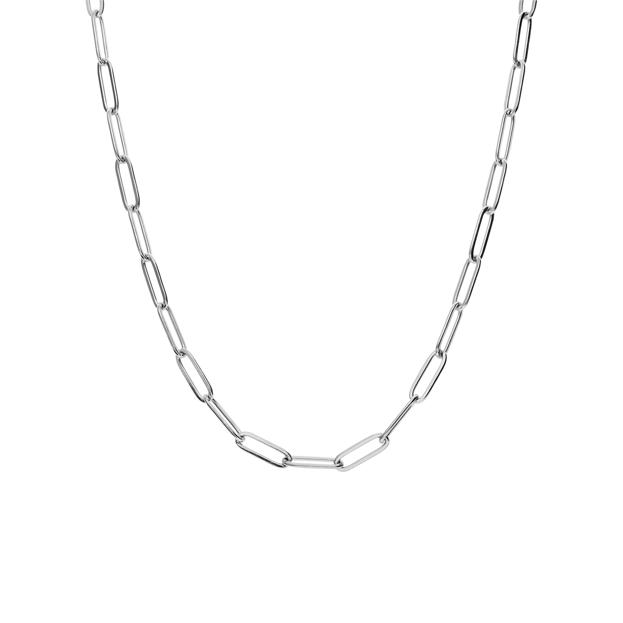Halskette mit Closed forever-Glied aus Edelstahl, 4 mm