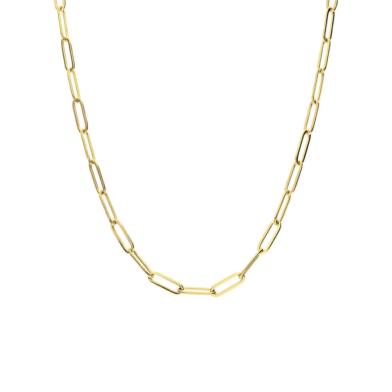 Stainless steel goldplated schakelketting 4mm