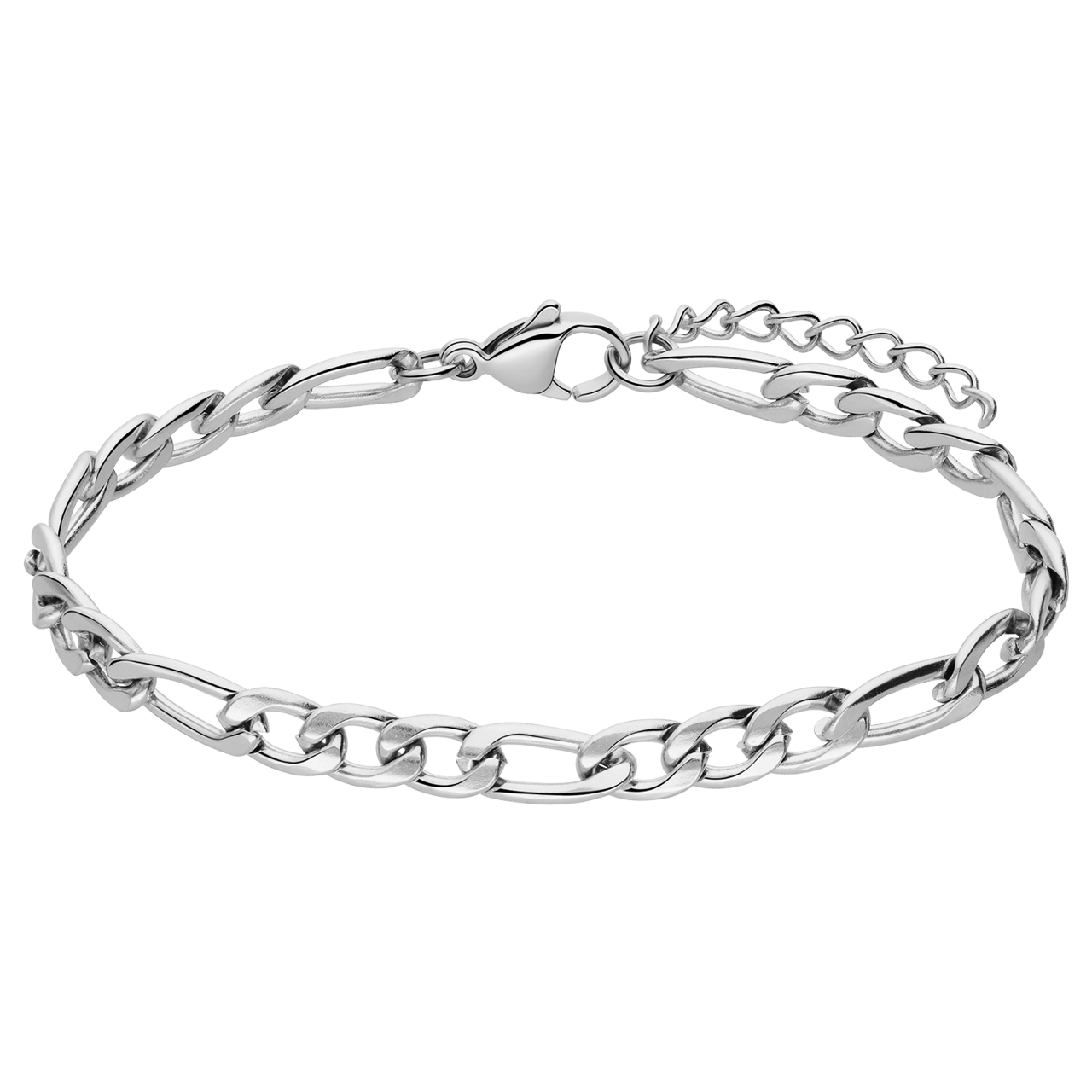 Armband mit Figaroglied aus Edelstahl, 5 mm
