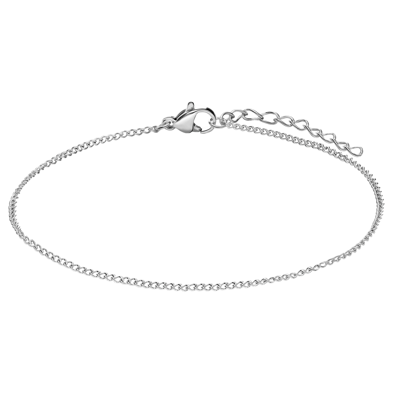 Armband mit Gourmet-Glied aus Edelstahl, 1 mm