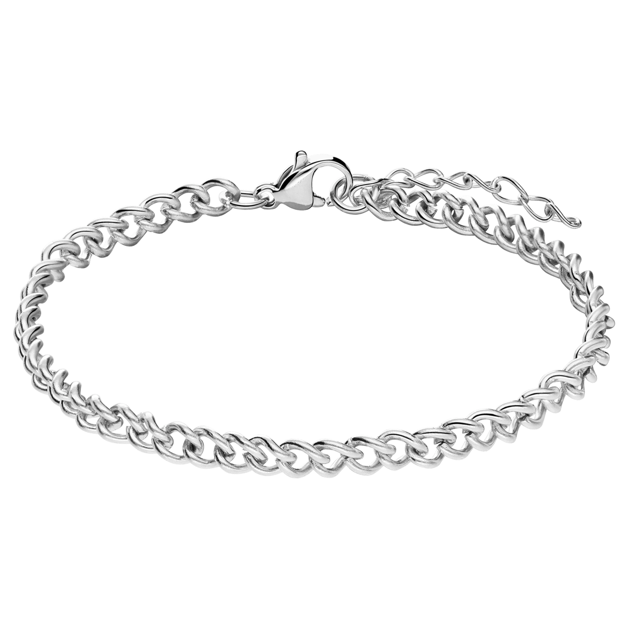 Armband mit Gourmet-Glied aus Edelstahl, 4 mm