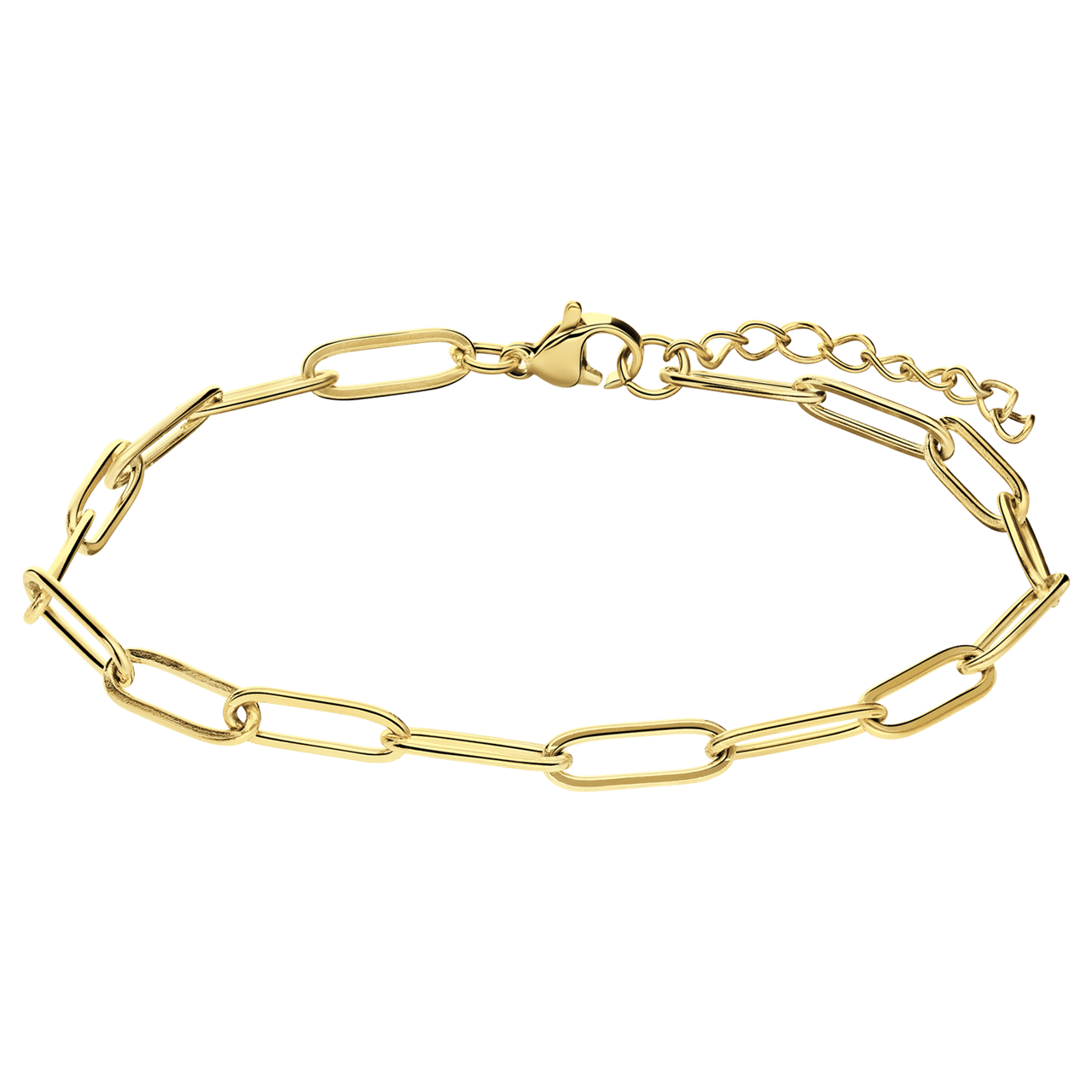 Armband aus Edelstahl, vergoldet, mit Closed-Glied 4 mm