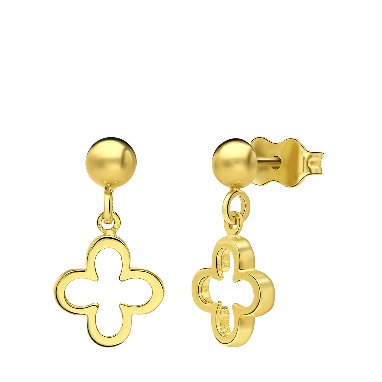 Ohrstecker aus 585er Gelbgold mit Blume