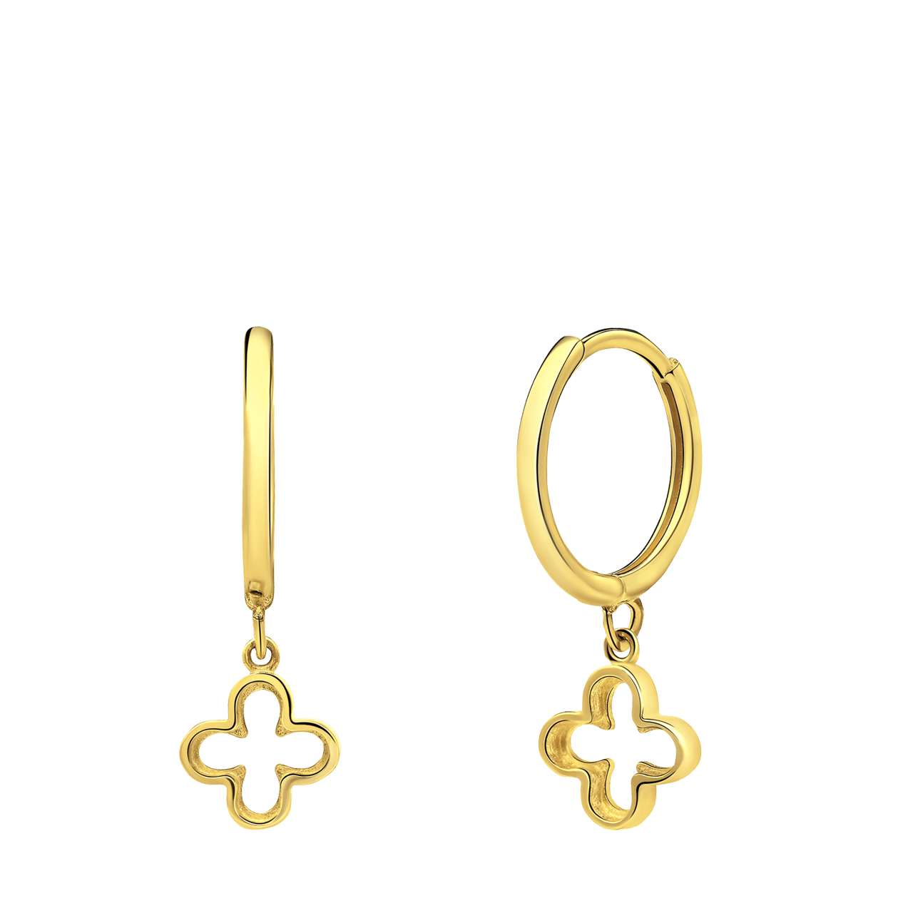 Ohrringe aus 585er Gelbgold mit Blume