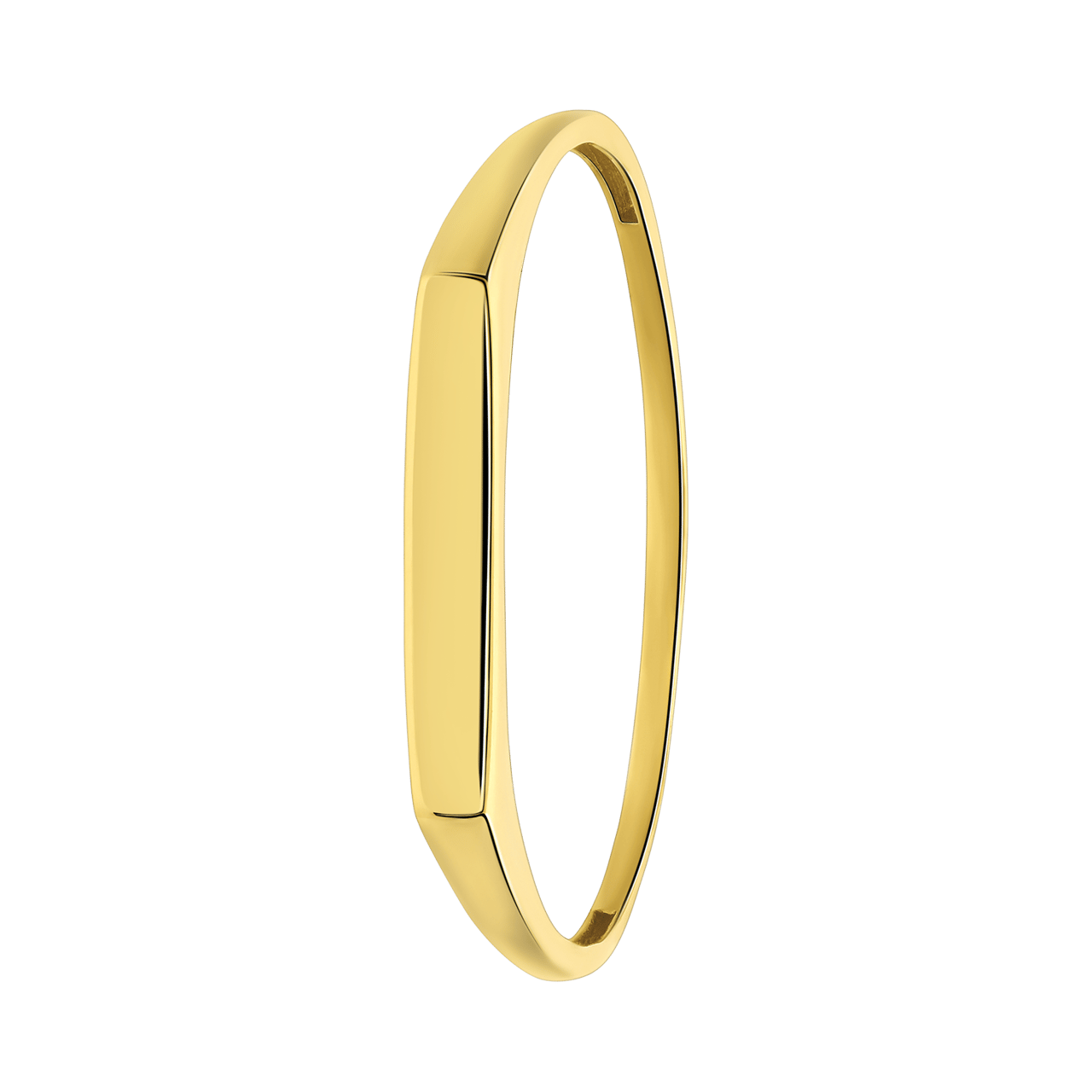 Ring aus 14 Karat Gelbgold mit Steg