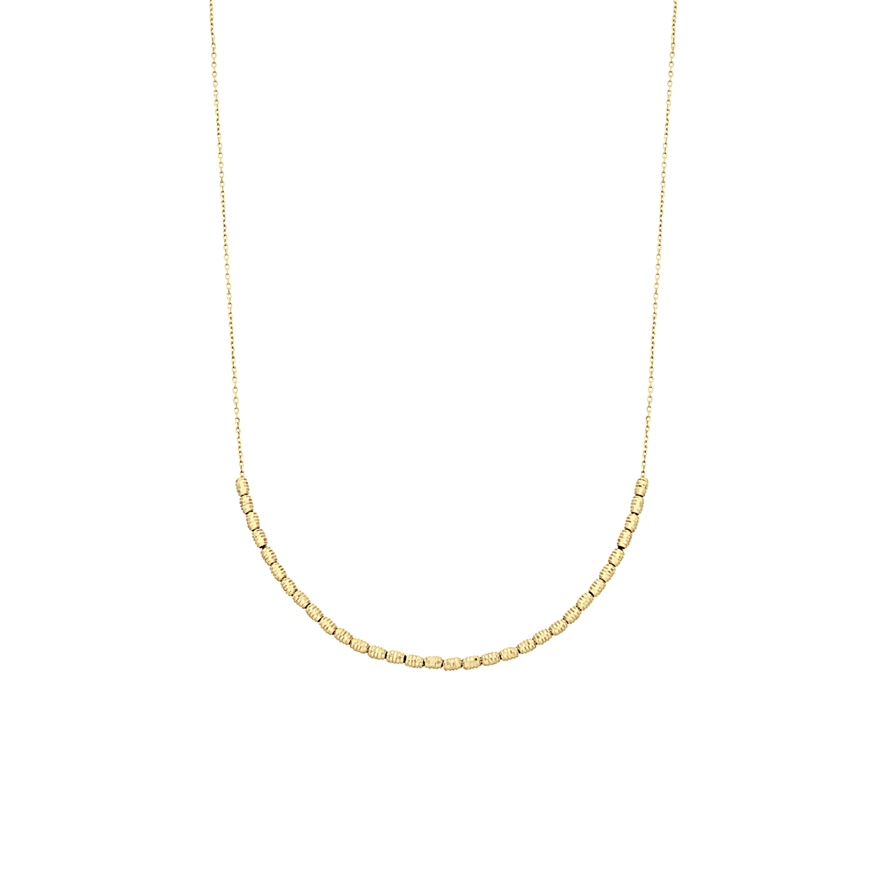 14 Karat Gelbgold Halskette mit Diamantschliff