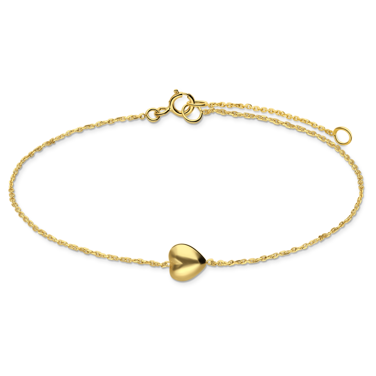Armband aus 585er Gelbgold, Herz