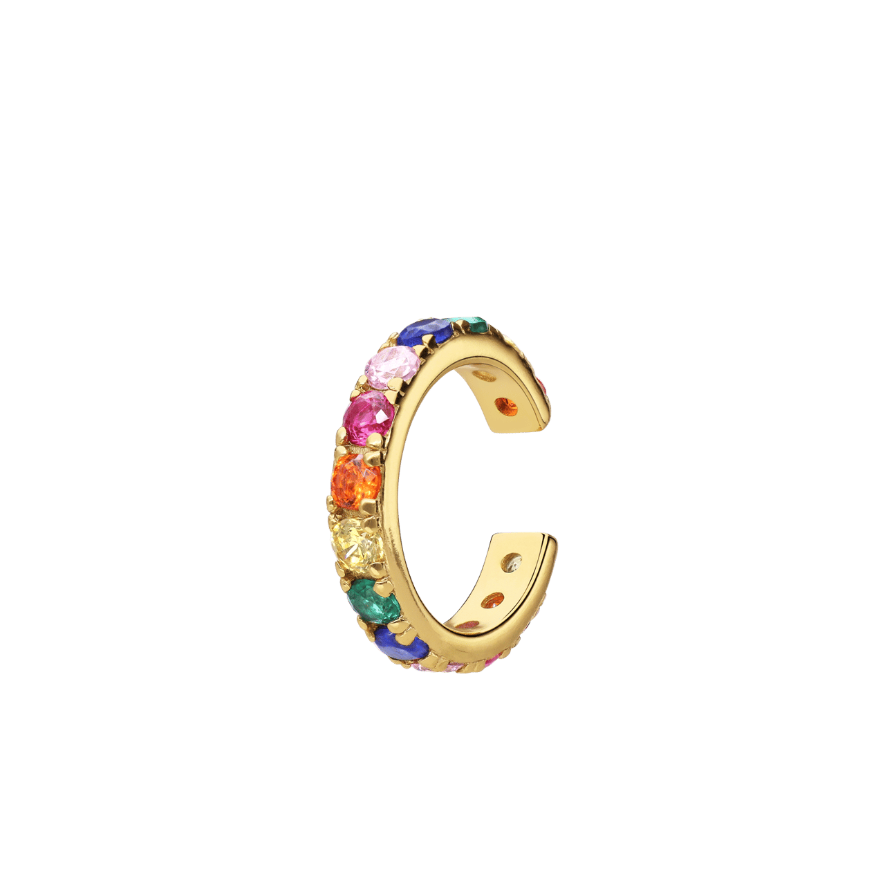 Zilveren goldplated earcuff met zirkonia voor dames