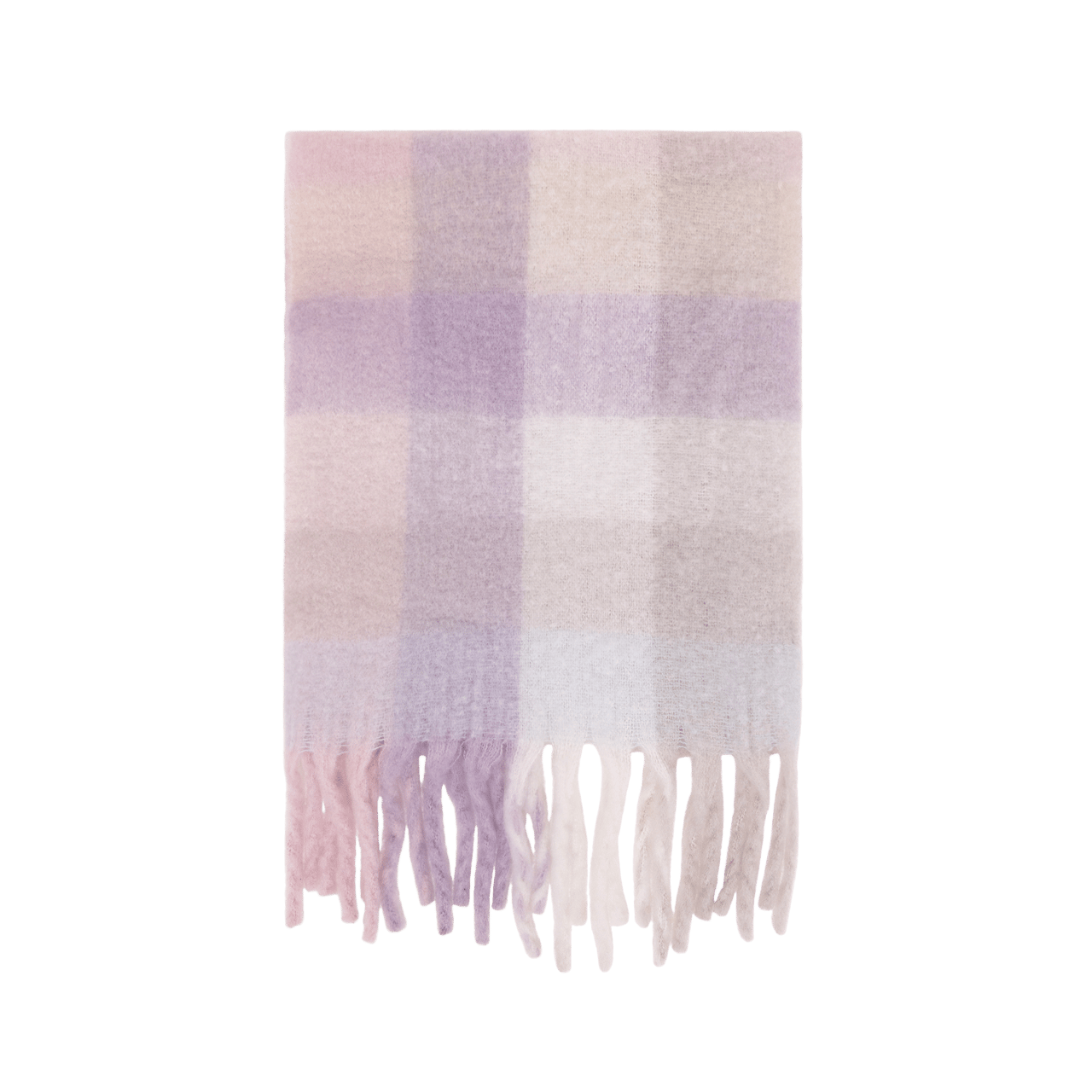 Wit met grijze sjaal