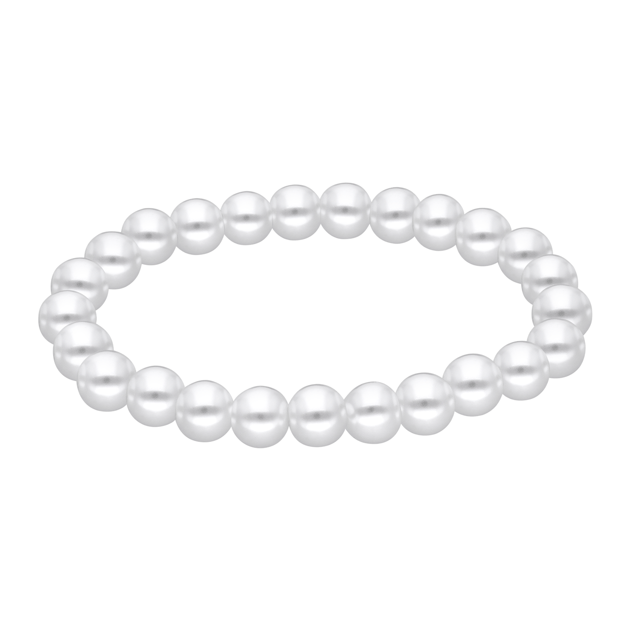 Witte bijoux armband met immitatieparels