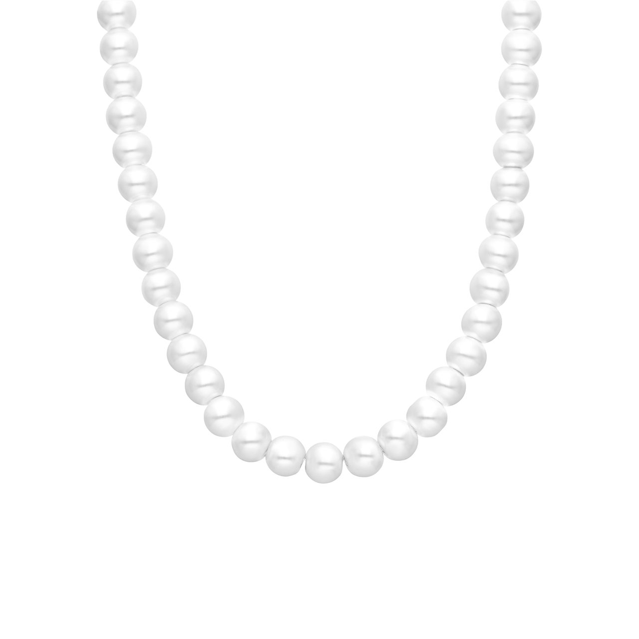 Witte bijoux ketting met immitatieparels
