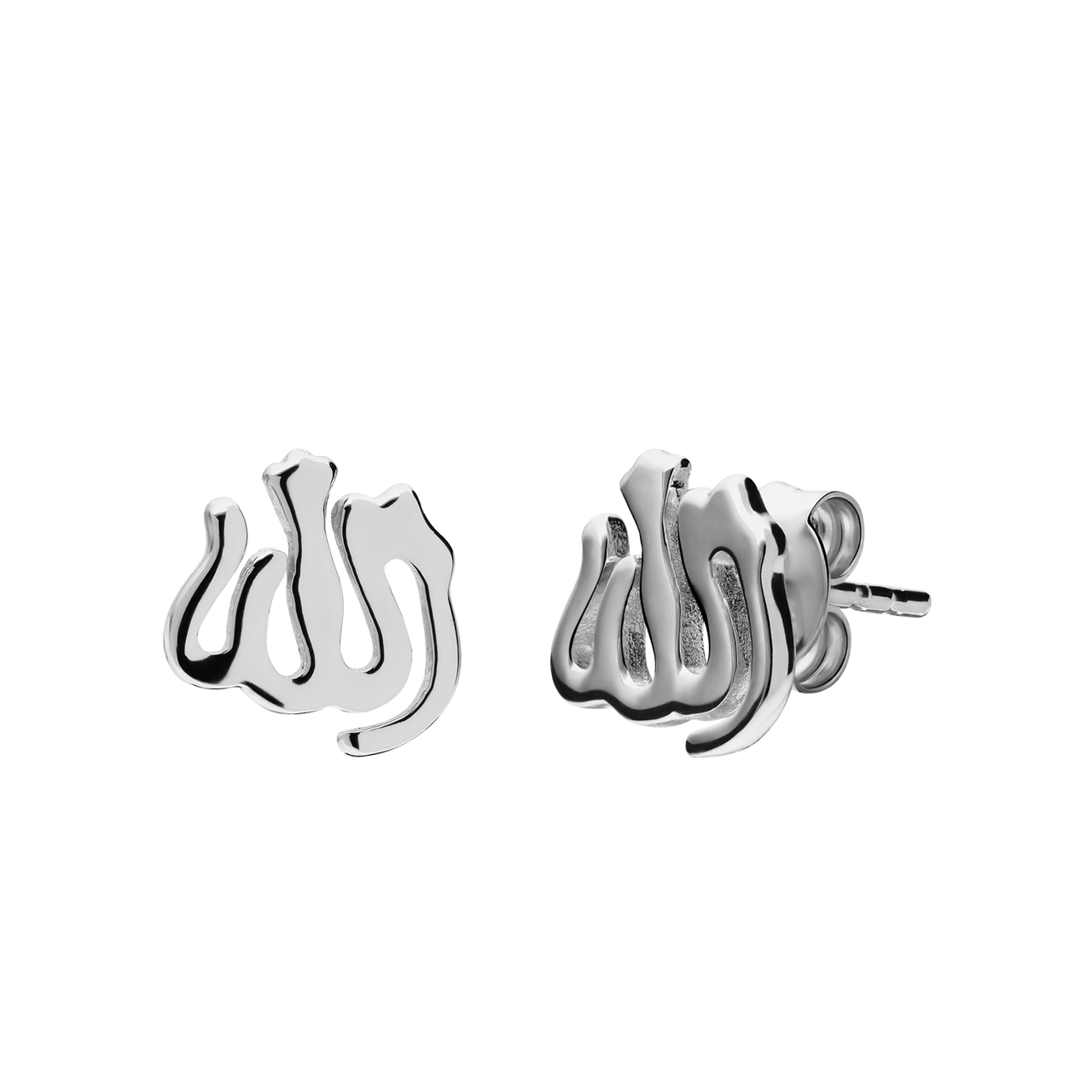 Ohrstecker aus 925er Silber, Allah
