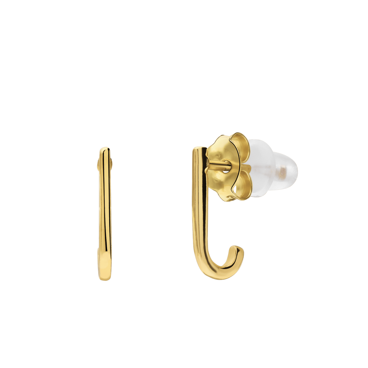 Zilveren goldplated oorknoppen voor dames